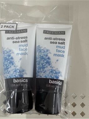 Freeman Anti-Stress Sea Salt Mud Face Mask — White & Blue (2 Pack)